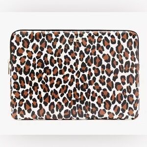 ♠️ Kate Spade Madison Spotted Leopard Universal Laptop Sleeve NWT